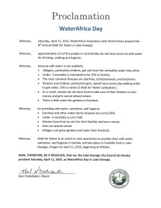 WaterAfrica Day Proclamation